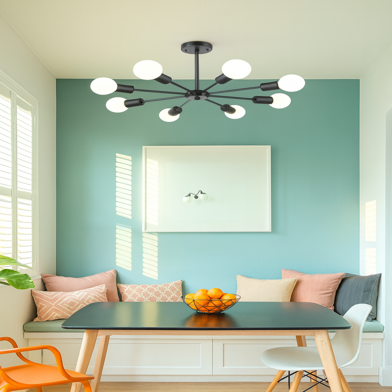 Lámpara de Techo Semifluorescente Sputnik de 8 Luces | Moderna