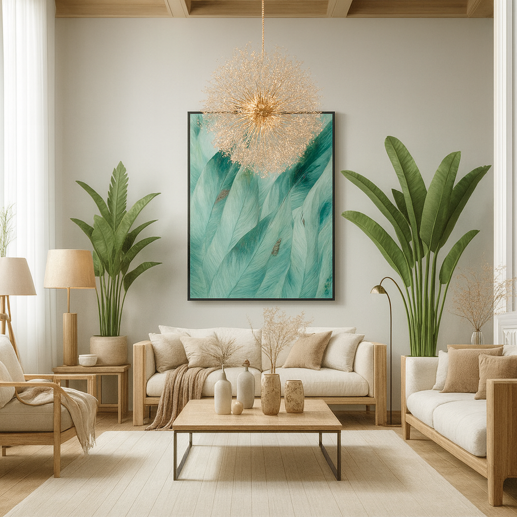 Lámpara de araña de lujo Sputnik con 20 luces | Tamaño extragrande