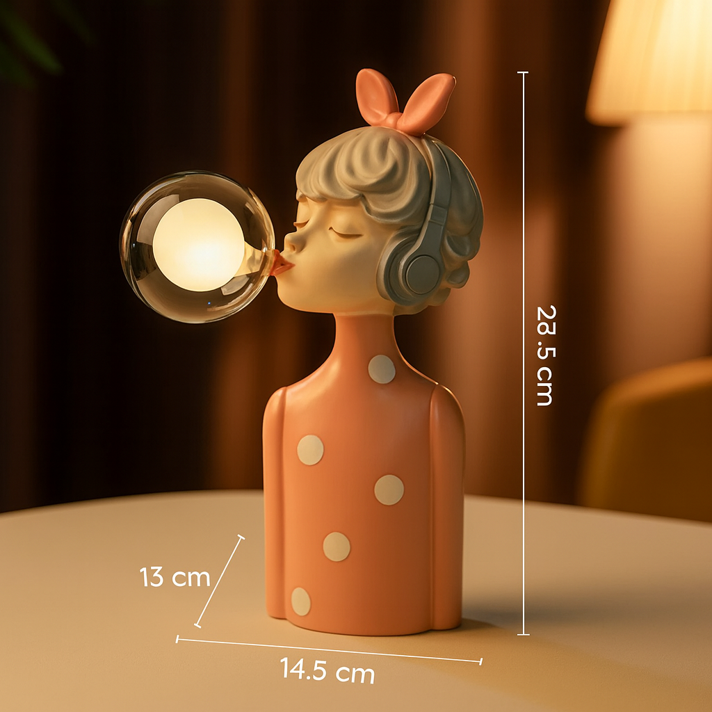 Craft Sisters Lámpara de Mesa para Sala de Estar | Vidrio