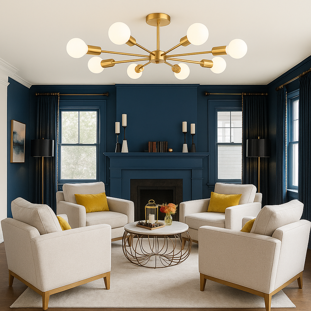 Lámpara de Techo Semifluorescente Sputnik de 8 Luces | Moderna