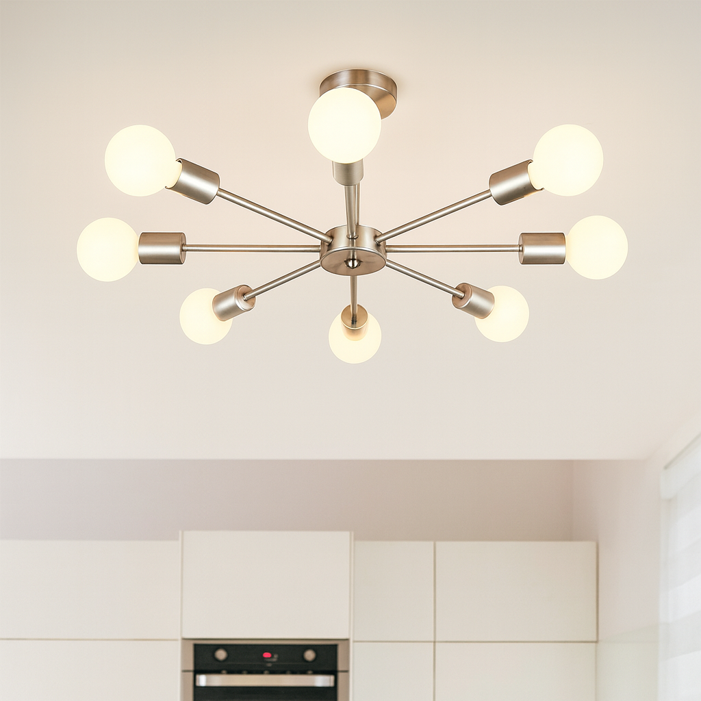Lámpara de Techo Semifluorescente Sputnik de 8 Luces | Moderna