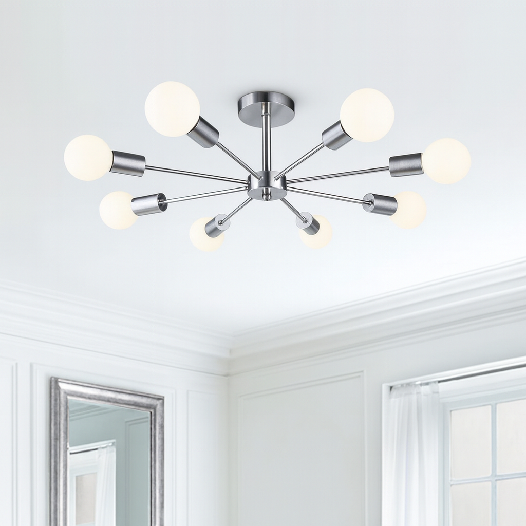 Lámpara de Techo Semifluorescente Sputnik de 8 Luces | Moderna